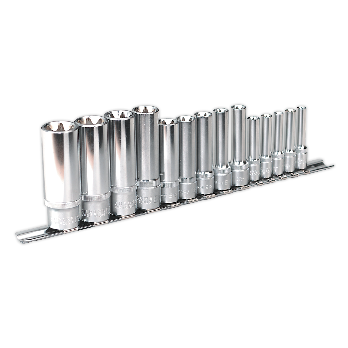 SEALEY - AK6114 TRX-Star* Socket Set 14pc Deep 1/4", 3/8" & 1/2"Sq Drive E4-E24