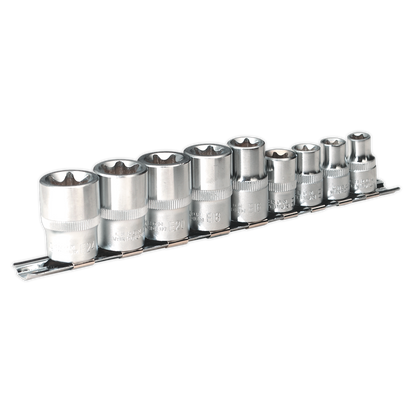 SEALEY - AK617 TRX-Star* Socket Set 9pc 3/8" & 1/2"Sq Drive E10-E14 & E16-E24