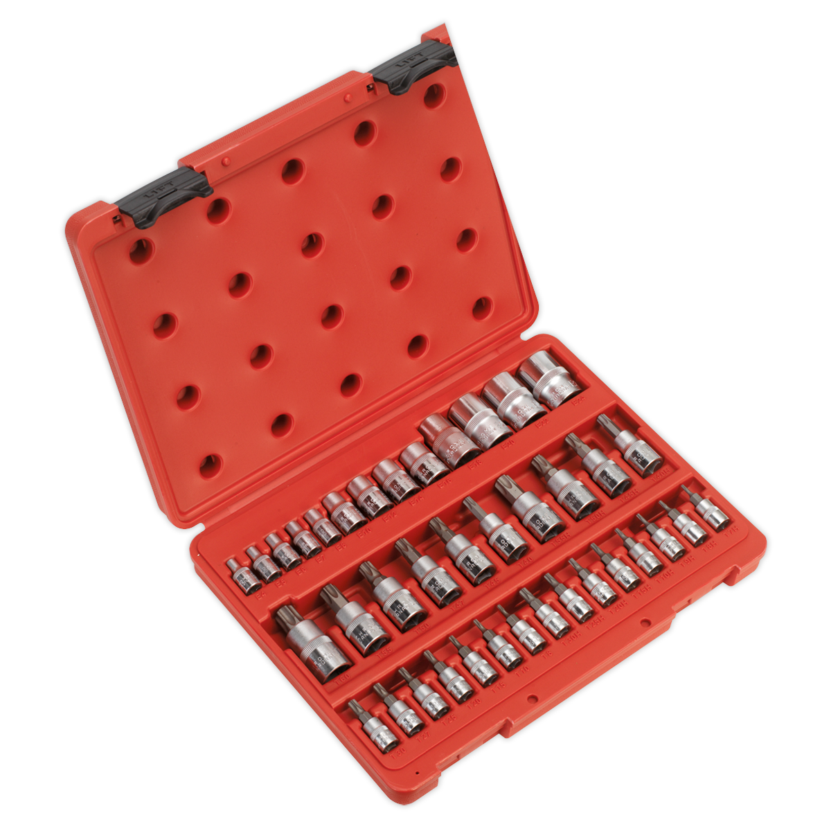 SEALEY - AK6197 TRX-Star* Socket & Security Socket Bit Set 38pc 1/4", 3/8" & 1/2"Sq Drive