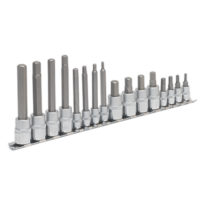 SEALEY - AK6219 Hex Socket Bit Set 16pc 1/4" & 3/8"Sq Drive