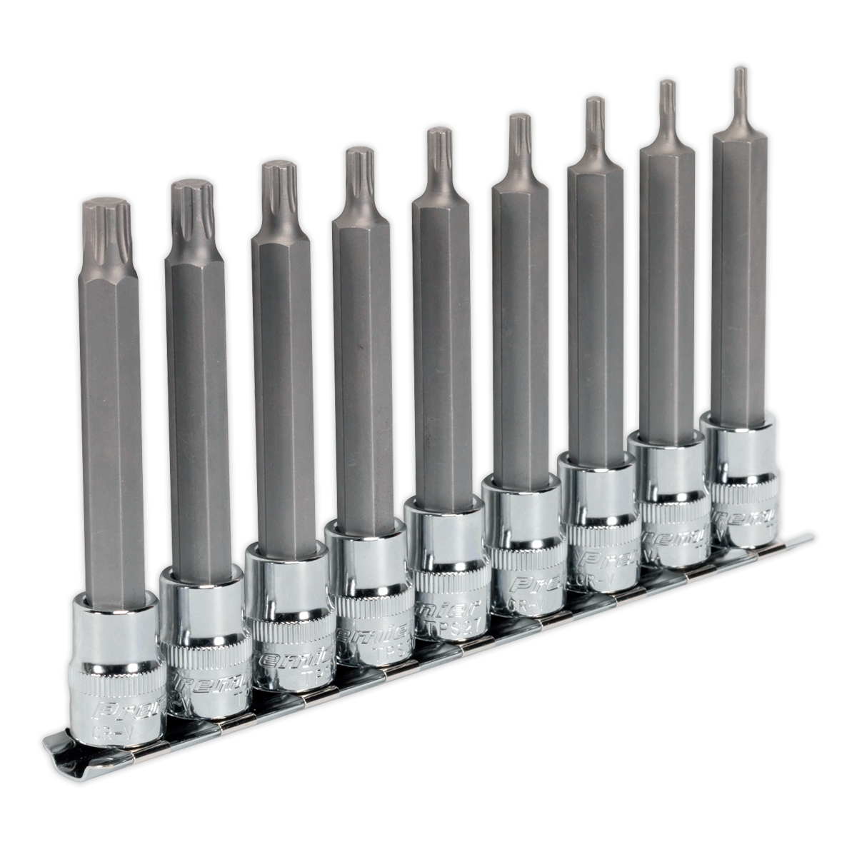 SEALEY - AK6223 TRX-P* Socket Bit Set 9pc 3/8"Sq Drive 100mm