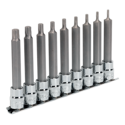 SEALEY - AK6223 TRX-P* Socket Bit Set 9pc 3/8"Sq Drive 100mm