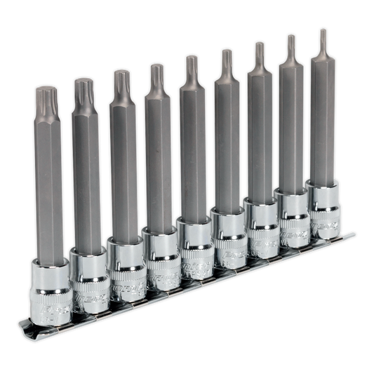 SEALEY - AK6223 TRX-P* Socket Bit Set 9pc 3/8"Sq Drive 100mm