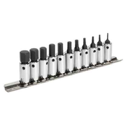SEALEY - AK62251 Hex Socket Bit Set 11pc 1/4"Sq Drive Metric