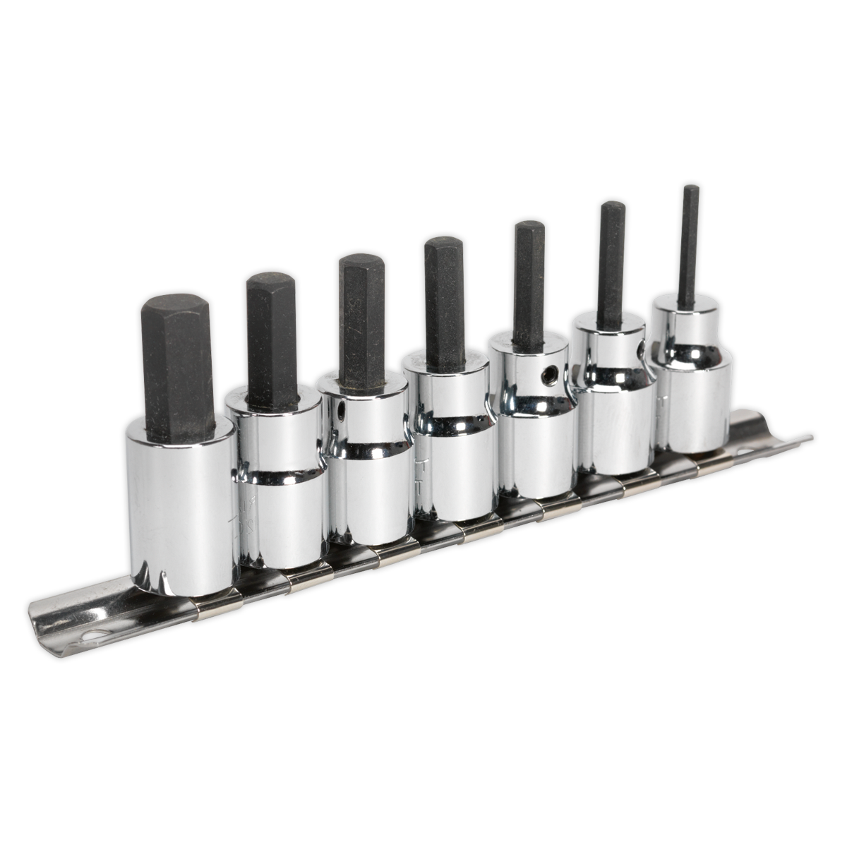 SEALEY - AK62253 Hex Socket Bit Set 7pc 3/8"Sq Drive Metric