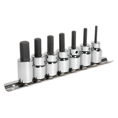 SEALEY - AK62253 Hex Socket Bit Set 7pc 3/8"Sq Drive Metric