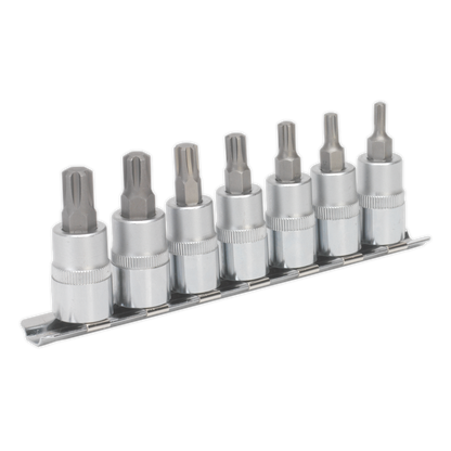 SEALEY - AK6232 Ribe Socket Bit Set 7pc 3/8"Sq Drive 50mm