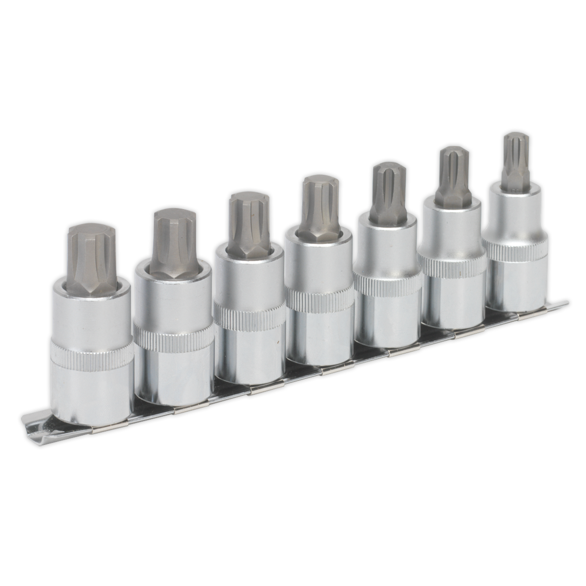 SEALEY - AK6234 Ribe Socket Bit Set 7pc 1/2"Sq Drive 55mm