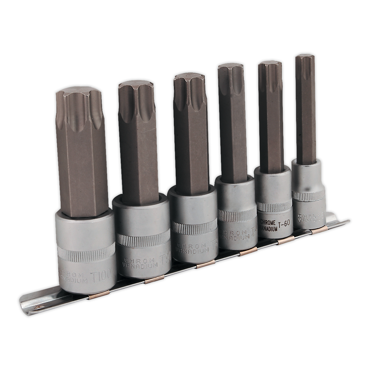 SEALEY - AK627 TRX-Star* Socket Bit Set 6pc 1/2"Sq Drive 100mm