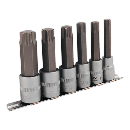 SEALEY - AK627 TRX-Star* Socket Bit Set 6pc 1/2"Sq Drive 100mm