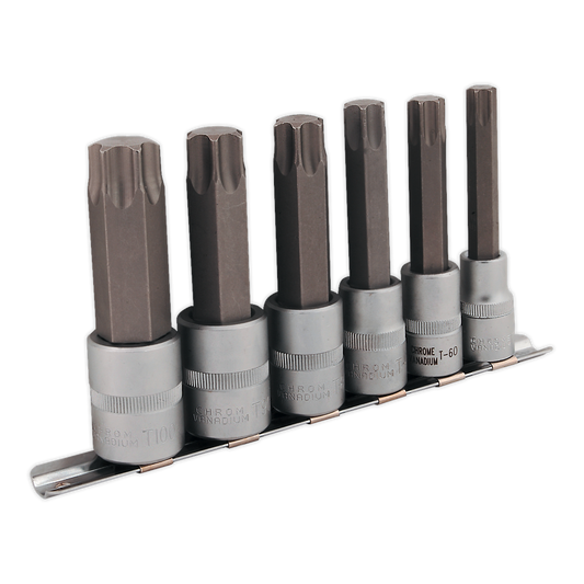 SEALEY - AK627 TRX-Star* Socket Bit Set 6pc 1/2"Sq Drive 100mm