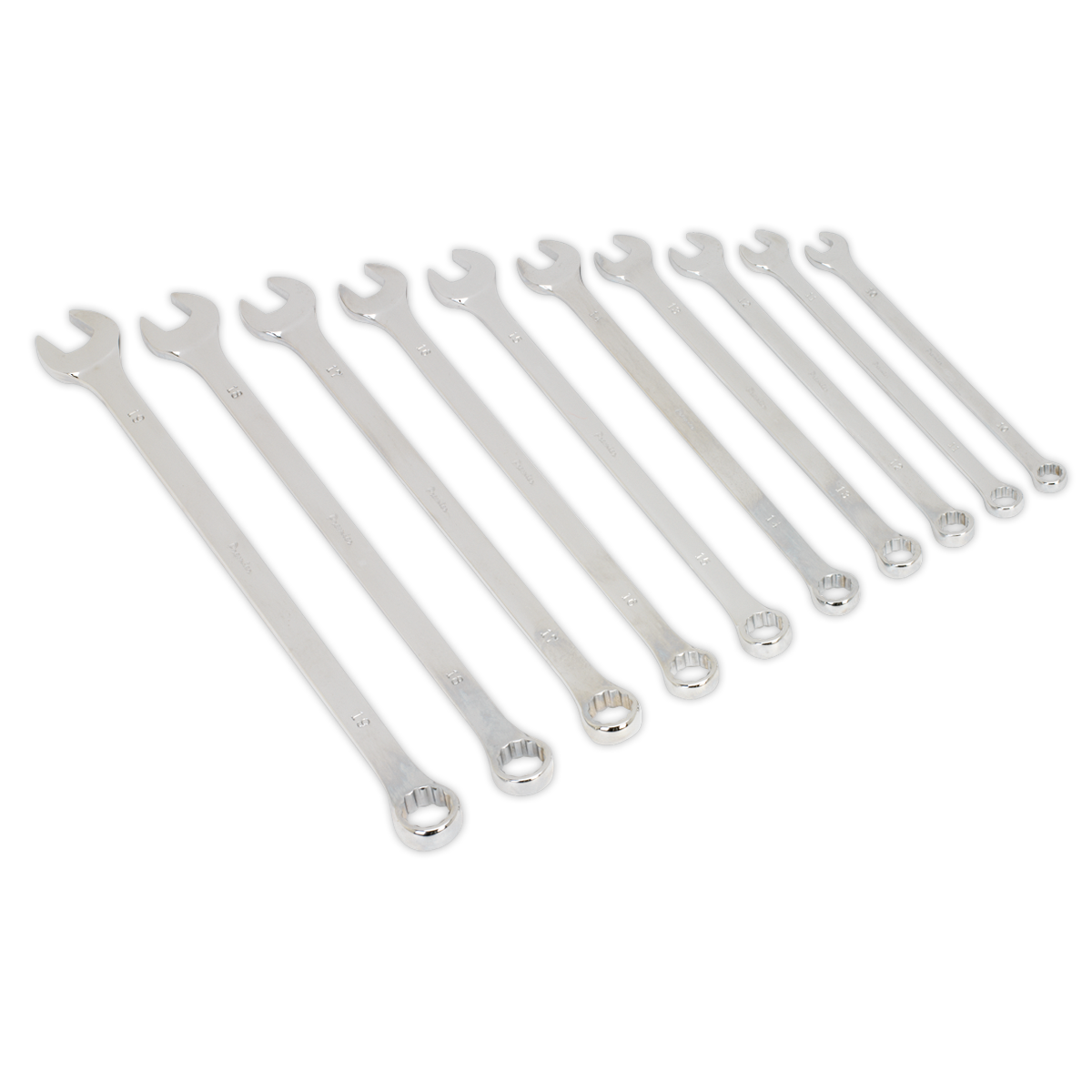 SEALEY - AK6310 Combination Spanner Set 10pc Extra-Long Metric