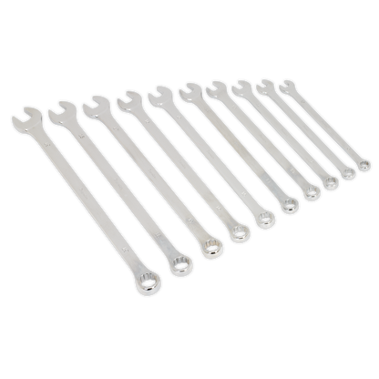 SEALEY - AK6310 Combination Spanner Set 10pc Extra-Long Metric