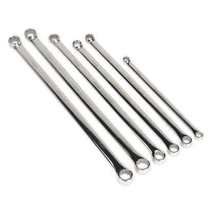 SEALEY - AK6311 Double End Ring Spanner Set 7pc Extra-Long Metric