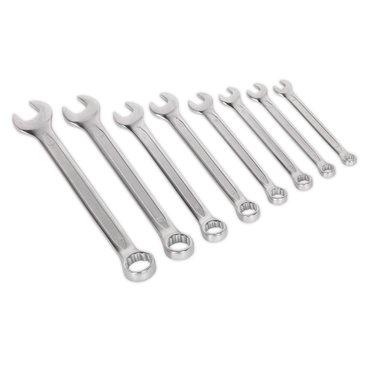 SEALEY - AK63252 Combination Spanner Set 8pc Cold Stamped Metric