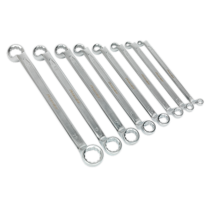 SEALEY - AK6327 Offset Double End Ring Spanner Set 8pc Metric