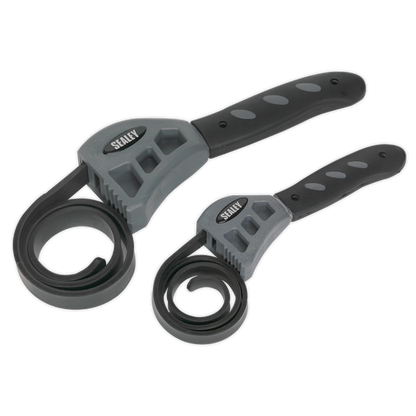 SEALEY - AK6408 Strap Wrench Set 2pc