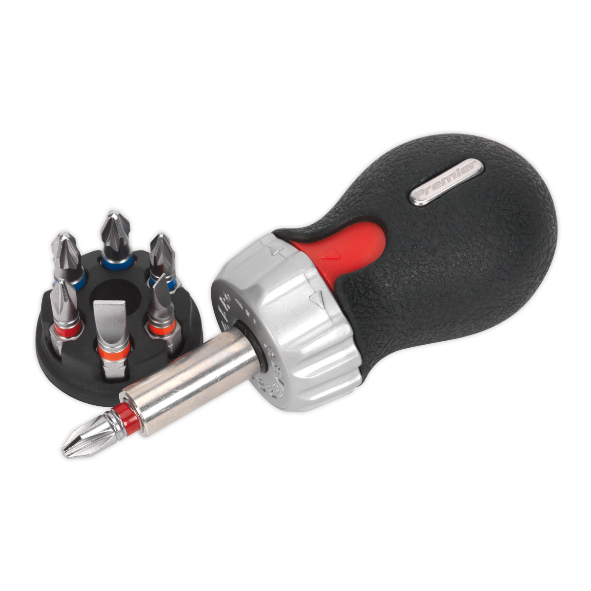 SEALEY - AK64908 Fine Tooth Ratchet Screwdriver Set 8pc Stubby Platinum Series
