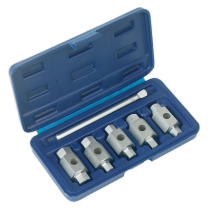 SEALEY - AK659 Drain Key Set 6pc Double End