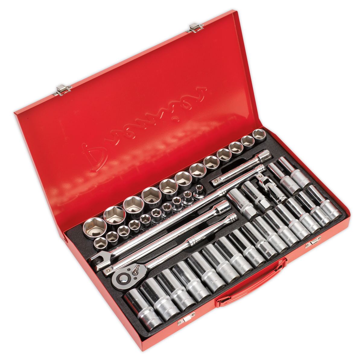 SEALEY - AK6941 Socket Set 46pc 1/2"Sq Drive 6pt WallDrive® - Metric