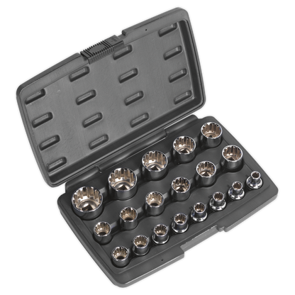 SEALEY - AK70619 Socket Set 19pc 1/2"Sq Drive Total Drive®