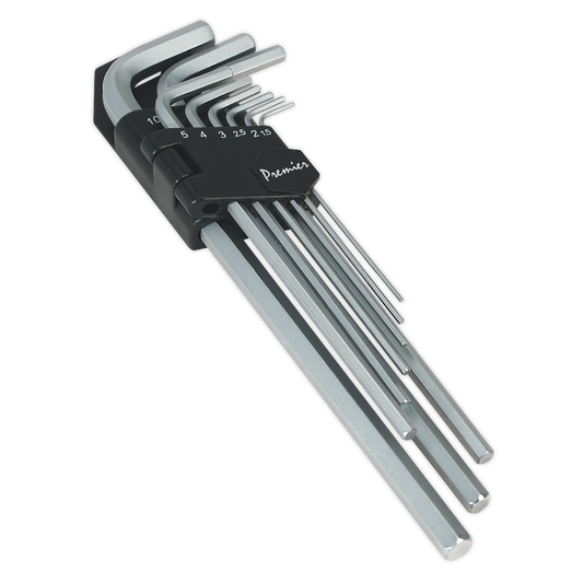SEALEY - AK7137 Hex Key Set 9pc Extra-Long Metric