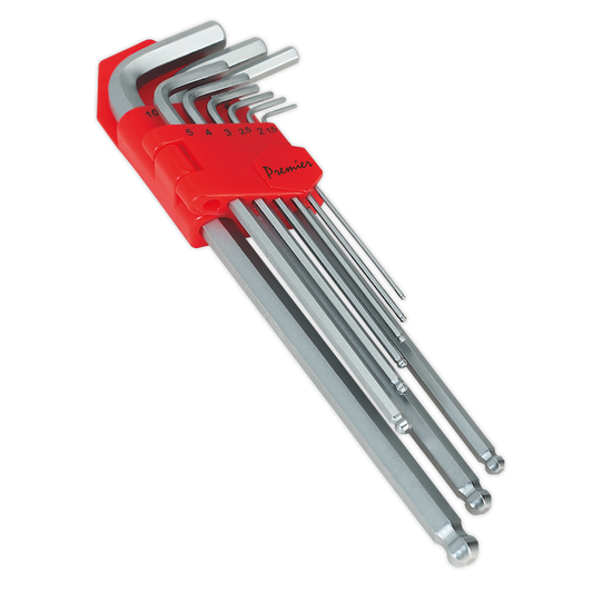 SEALEY - AK7140 Ball-End Hex Key Set 9pc Extra-Long Metric