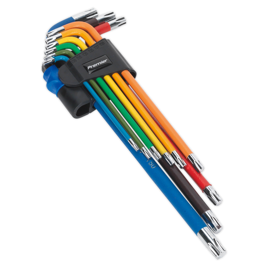 SEALEY - AK7194 TRX-Star* Key Set 9pc Colour-Coded Extra-Long