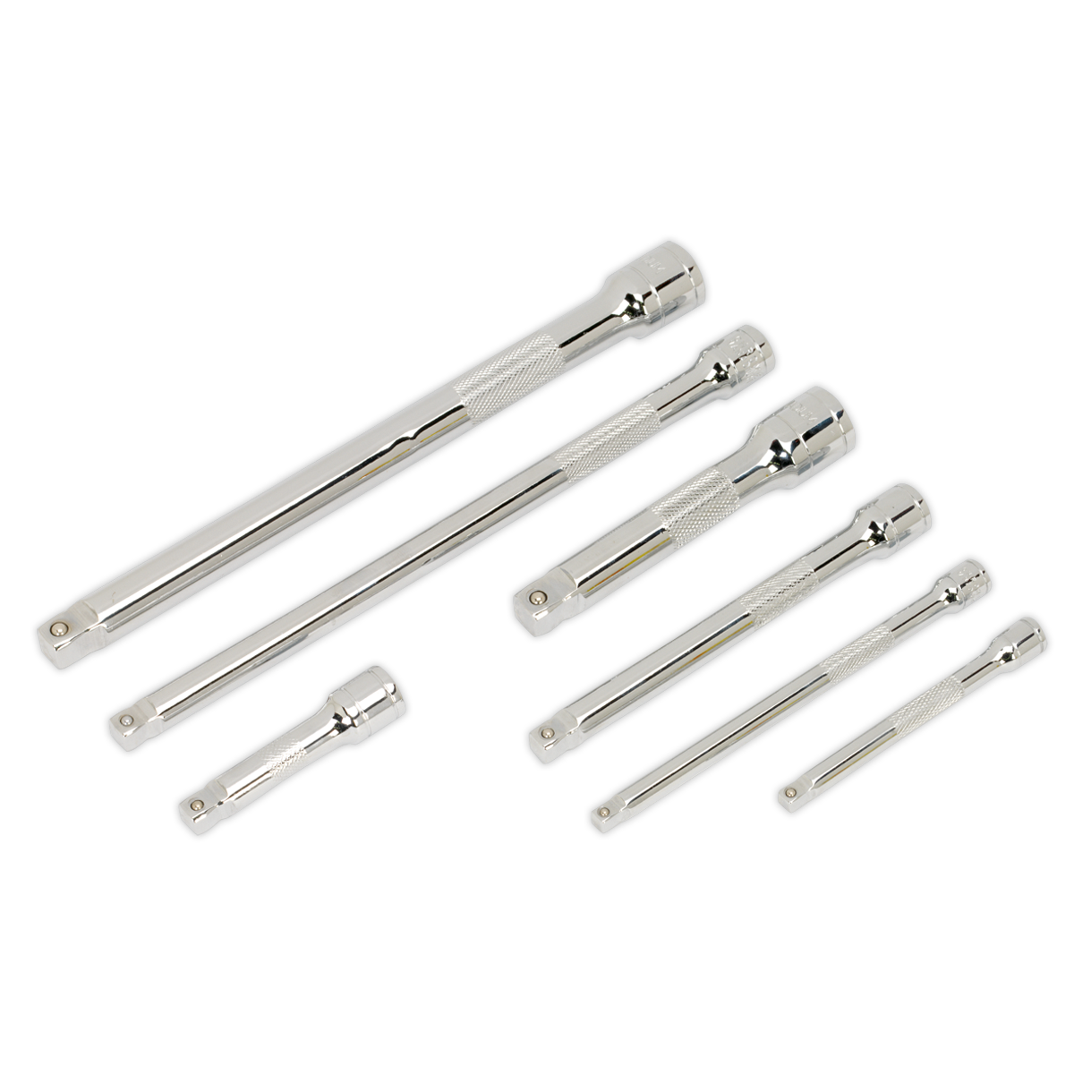 SEALEY - AK770 Wobble/Rigid Extension Bar Set 7pc 1/4", 3/8" & 1/2"Sq Drive
