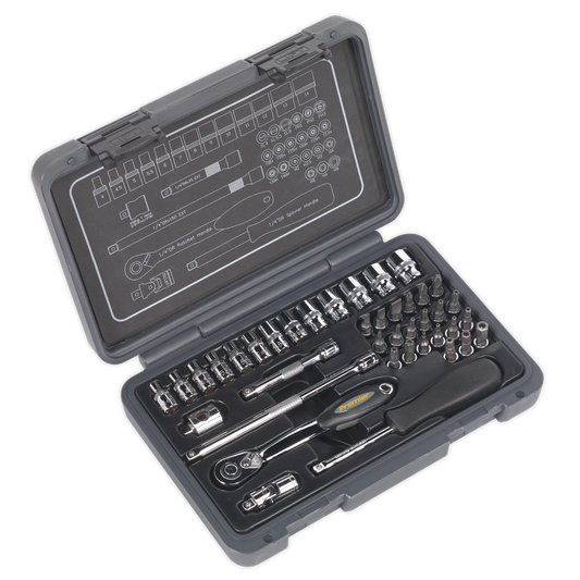 SEALEY - AK7949 Socket Set 40pc 1/4"Sq Drive 6pt WallDrive� Metric