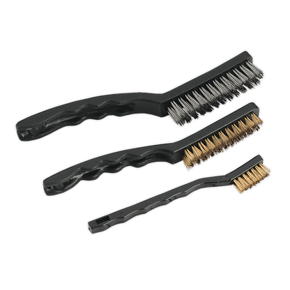 SEALEY - AK9801 Wire Brush Set Auto Engineer's 3pc