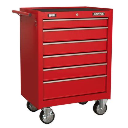 SEALEY - AP226 Rollcab 6 Drawer with Ball-Bearing Slides - Red