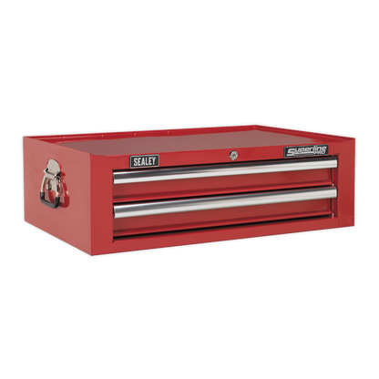 SEALEY - AP26029T Mid-Box 2 Drawer with Ball Bearing Slides - Red