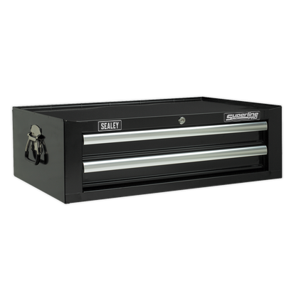 SEALEY - AP26029TB Mid-Box 2 Drawer with Ball Bearing Slides - Black