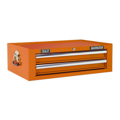 SEALEY - AP26029TO Mid-Box 2 Drawer with Ball Bearing Slides - Orange