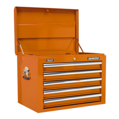 SEALEY - AP26059TO Topchest 5 Drawer with Ball Bearing Slides - Orange