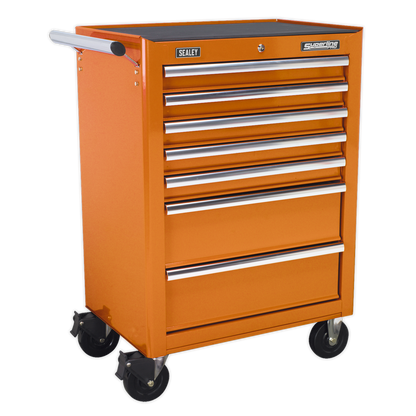 SEALEY - AP26479TO Rollcab 7 Drawer with Ball Bearing Slides - Orange