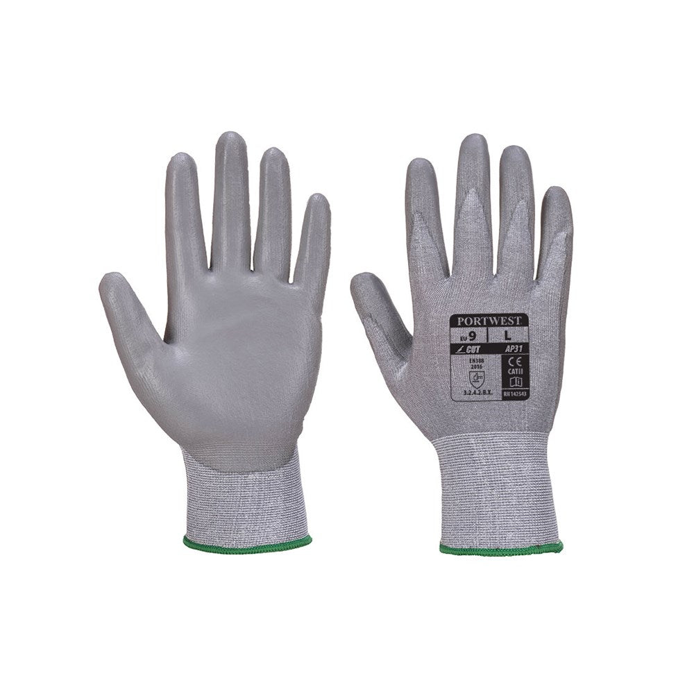 Portwest AP31K7RM -  sz M Senti Cut Lite Glove - Black/Grey
