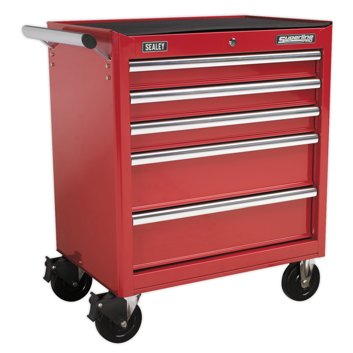 SEALEY - AP33459 Rollcab 5 Drawer with Ball Bearing Slides - Red