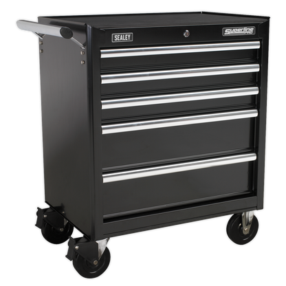 SEALEY - AP33459B Rollcab 5 Drawer with Ball Bearing Slides - Black