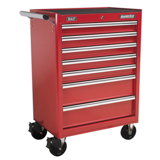 SEALEY - AP33479 Rollcab 7 Drawer with Ball Bearing Slides - Red