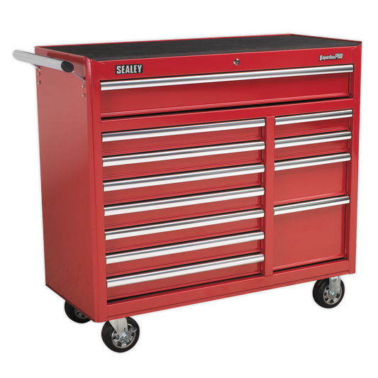 SEALEY - AP41120 Rollcab 12 Drawer with Ball Bearing Slides Heavy-Duty - Red