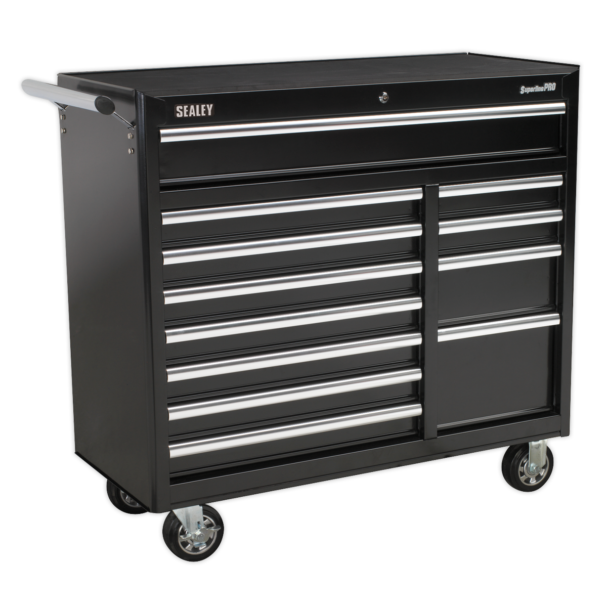 SEALEY - AP41120B Rollcab 12 Drawer with Ball Bearing Slides Heavy-Duty - Black