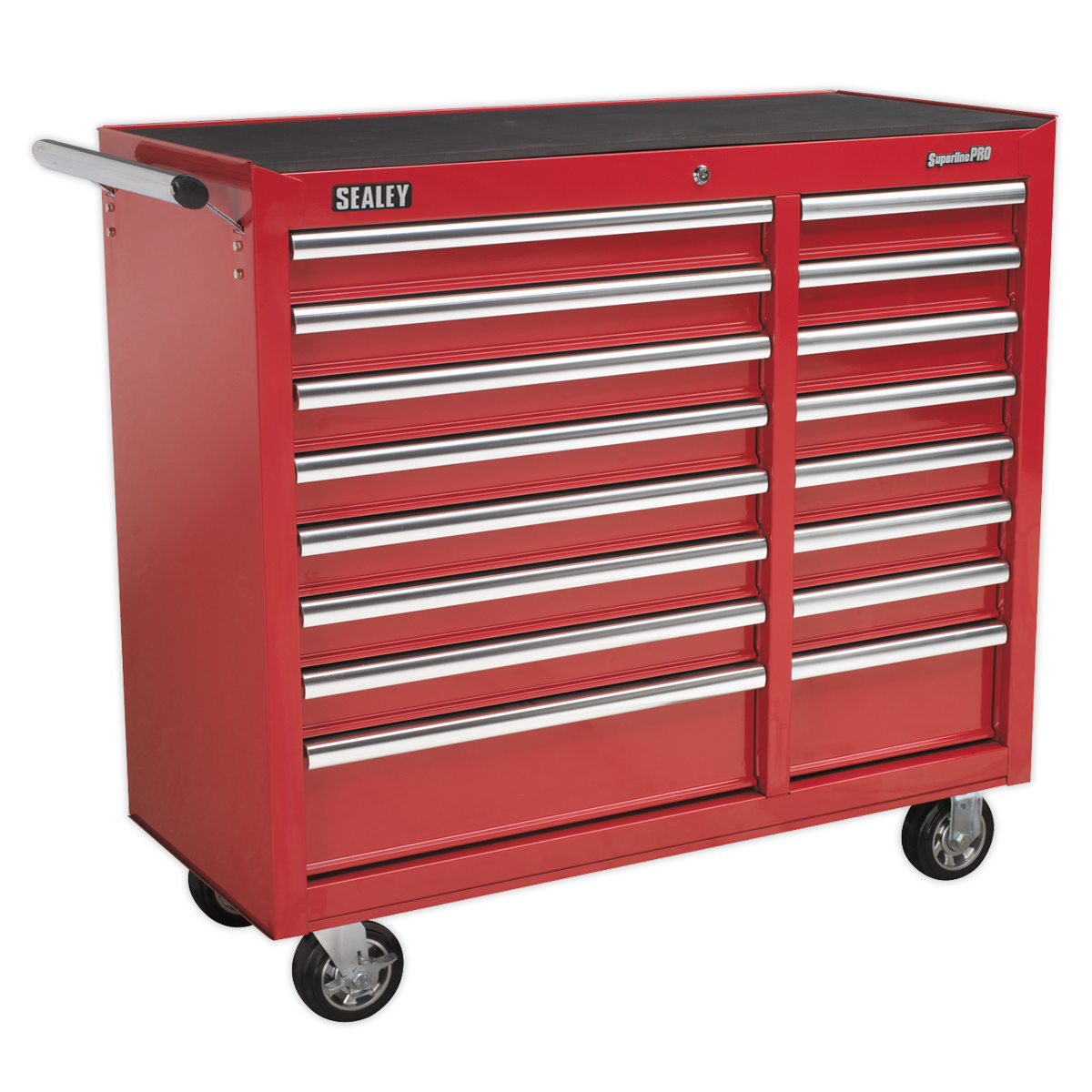 SEALEY - AP41169 Rollcab 16 Drawer with Ball Bearing Slides Heavy-Duty - Red