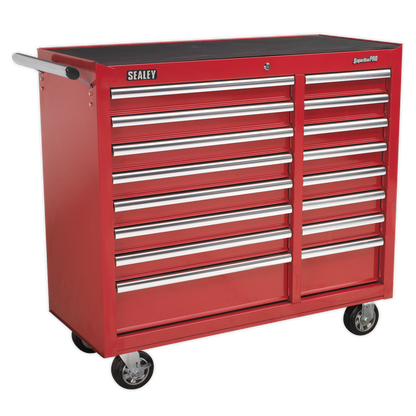 SEALEY - AP41169 Rollcab 16 Drawer with Ball Bearing Slides Heavy-Duty - Red