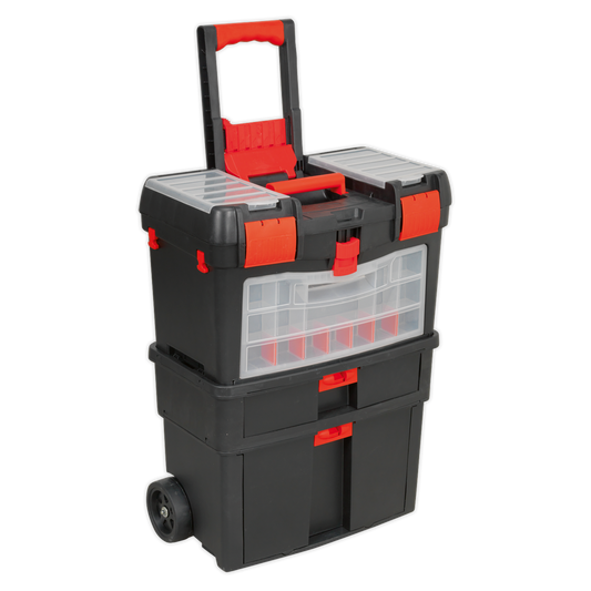 SEALEY - AP850 Mobile Toolbox with Tote Tray & Removable Assortment Box