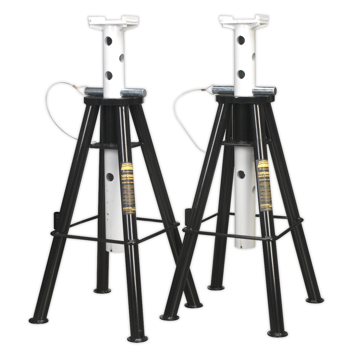 SEALEY - AS10H Axle Stands (Pair) 10tonne Capacity per Stand High Level