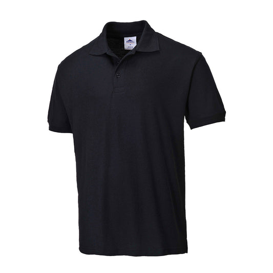 Portwest B210 - Black Sz 3XL Naples Polo Shirt Workwear Corporate Wear