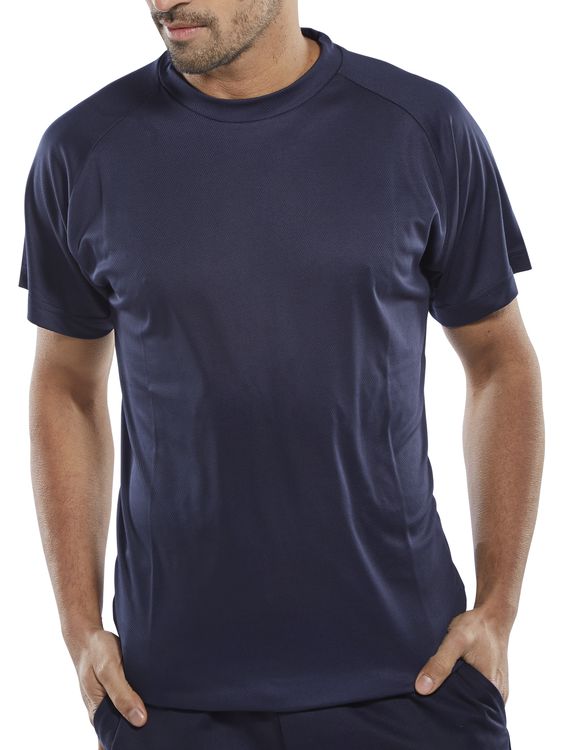 Click - B-COOL T-SHIRT NAVY 3XL - Navy Blue
