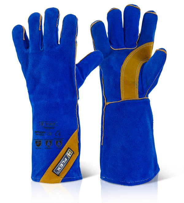 Click - CAT2 BLUE GOLD HQ 16" WELDERS GAUNTLET -